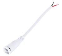 TechBrey Câble Connexion Jack Femelle Ruban LED 12V DC Blanc Blanc Blanc