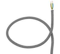 TechBrey Câble Électrique Textile Blanc & Noir 4 m