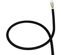 TechBrey Câble Électrique Textile Noir 6 m Noir