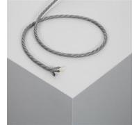 TechBrey Câble Électrique Textile Tressé Gris 1 m gris G