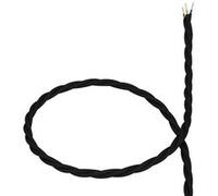 TechBrey Câble Électrique Textile Tressé Noir 1 m Noir