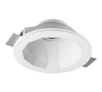 TechBrey Colerette Downlight Intégration Plâtre/Pladur Dodeca pour Ampoule LED GU10 / GU5.3 Coupe Ø253 mm UGR17 Blanc Blanc G