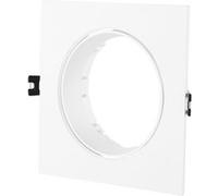 TechBrey Collerette Downlight Carré Encastrable Orientable pour Ampoule LED GU10 AR111 Coupe Ø135 mm Noir Noir