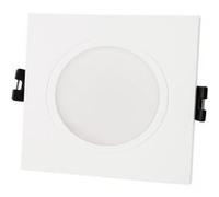 TechBrey Collerette Downlight Carré IP65 pour Ampoule LED GU10 / GU5.3 Coupe Ø75 mm Maxis Argent Argent