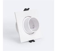 TechBrey Collerette Downlight Carré Orientable faible UGR pour Ampoule LED GU10 / GU5.3 Coupe Ø75 mm Suefix Noir Noir