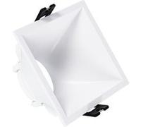 TechBrey Collerette Downlight Carrée 45º Faible UGR pour Ampoule LED GU10/GU5.3 Coupe 85 x 85mm Blanc Blanc