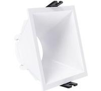 Collerette Downlight Carrée Faible Ugr Pour Ampoule Led Gu10 Coupe 85x85mm Blanc - Argent