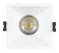 TechBrey Collerette Downlight Carrée Faible UGR pour Ampoule LED GU10 Coupe 85x85mm Blanc Blanc