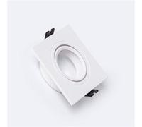 TechBrey Collerette Downlight Carrée Orientable pour Ampoule LED GU10/GU5.3 Coupe Ø 75mm Argenté Argenté