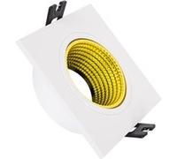TechBrey Collerette Downlight Carrée Orientable pour Ampoule LED GU10/GU5.3 Coupe Ø 80mm Jaune Jaune