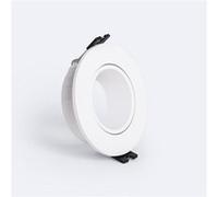 LEDKIA LIGHTING Collerette Downlight Conique Faible UGR Noir pour Ampoule LED GU10/GU5.3 Coupe Ø 70mm Argent