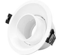 TechBrey Collerette Downlight Conique Orientable Faible UGR pour Ampoule LED GU10 / GU5.3 Coupe Ø85 mm Suefix Blanc Blanc
