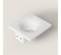 TechBrey Collerette Downlight Intégration Plâtre/Placo pour Ampoule LED GU10 / GU5.3 Coupe 120x120 mm Blanc Blanc