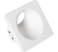 TechBrey Collerette Downlight Intégration Plâtre/Pladur Accent pour Ampoule LED GU10/GU5.3 Coupe 123x123 mm UGR17 Blanc Blanc G