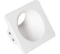 TechBrey Collerette Downlight Intégration Plâtre/Pladur Accent pour Ampoule LED GU10/GU5.3 Coupe 123x123 mm UGR17 Blanc Blanc G