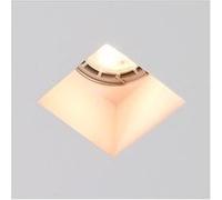 TechBrey Collerette Downlight Intégration Plâtre/Pladur Carrée pour Ampoule LED GU10/GU5.3 Coupe 123x123 mm UGR17 Blanc Blanc G