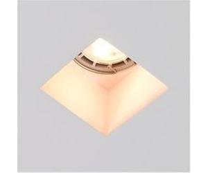 TechBrey Collerette Downlight Intégration Plâtre/Pladur Carrée pour Ampoule LED GU10/GU5.3 Coupe 123x123 mm UGR17 Blanc Blanc G
