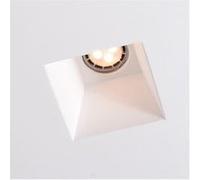 TechBrey Collerette Downlight Intégration Plâtre/Pladur Carrée pour Ampoule LED GU10/GU5.3 Coupe 153x153 mm UGR17 Blanc Blanc G