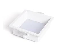 TechBrey Collerette Downlight LED Intégration Plâtre/Pladur Carrée 18W Coupe 283x283 mm UGR17 2700K Blanc chaud Blanc