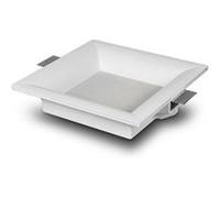 TechBrey Collerette Downlight LED Intégration Plâtre/Pladur Carrée 18W Coupe 333x333 mm UGR17 2700K Blanc chaud Blanc