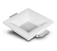 TechBrey Collerette Downlight LED Intégration Plâtre/Pladur Carrée 9W Coupe 223x223 mm UGR17 2700K Blanc chaud Blanc