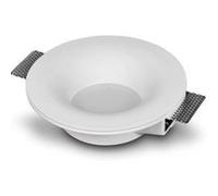 TechBrey Collerette Downlight LED Intégration Plâtre/Pladur Ronde 9W Coupe Ø223 mm UGR17 2700K Blanc chaud Blanc
