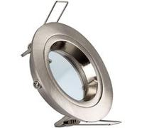 TechBrey Collerette Downlight Ronde Argentée pour Ampoule LED GU10/GU5.3 Coupe Ø 65mm Argent Argent