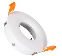 TechBrey Collerette Downlight Ronde Design Blanche pour Ampoule LED GU10/GU5.3 Coupe Ø 70mm Blanc Blanc