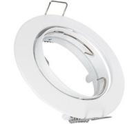LEDKIA LIGHTING Collerette Downlight Ronde Orientable pour Ampoule GU10/GU5.3 Coupe Ø 72mm Blanc