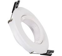 TechBrey Collerette Downlight Ronde Orientable pour Ampoule LED GU10/GU5.3 Coupe Ø 70mm Noir Noir