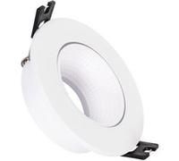 Collerette Downlight Ronde Orientable Pour Ampoule Led Gu10 / Gu5.3 Coupe Ø 80mm Blanc