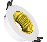 TechBrey Collerette Downlight Ronde Orientable pour Ampoule LED GU10/GU5.3 Coupe Ø 80mm Jaune Jaune