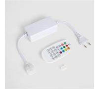 TechBrey Contrôleur pour Ruban LED Néon Dimmable 220V RGB SFLEX8 avec Contrôleur RF RGB Blanc