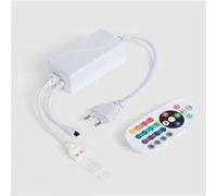 TechBrey Contrôleur pour Ruban LED RGB 220V WCOB Silicone FLEX avec Télécommande IR Blanc Blanc