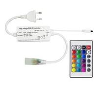 TechBrey Contrôleur Ruban LED RGB 220V SMD Largeur 14,5 mm avec Télécommande IR RGB Blanc
