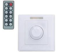 TechBrey Contrôleur variateur Mural pour Ruban LED Monochrome 12/24V DC avec Télécommande IR Monochrome