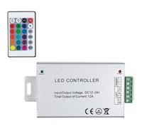 TechBrey Contrôleur Variateur Ruban LED 12/24V DC RGB avec Télécommande IR High Power Blanc