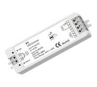 TechBrey Contrôleur Variateur Ruban LED 5/12/24/36V DC Monochrome compatible avec Télécommande RF et Bouton-Poussoir Blanc Blanc