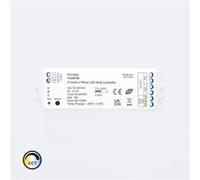 TechBrey Contrôleur Variateur Ruban LED CCT 12/24V DC 2 Canaux compatible avec Bouton Poussoir et Télécommande RF CCT