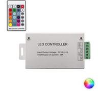 TechBrey Contrôleur variateur ruban LED RGB 12/24V DC avec contrôle RF haute puissance RGB