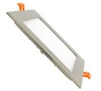 LEDKIA LIGHTING Dalle LED 12W Carrée Extra-Plate Coupe 152x152mm Argentée 4000K Blanc neutre