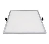 TechBrey Dalle LED 30W Carrée High Lumen Coupe Ø 200 mm Argentée 4000K Blanc neutre Blanc