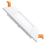 TechBrey Dalle LED 6W Carrée Extra-Plate Coupe 105x105 mm 2700K Blanc chaud Blanc G