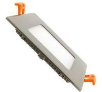 TechBrey Dalle LED 6W Carrée Extra-Plate Coupe 105x105 mm Argentée 4000K Blanc neutre Argenté G