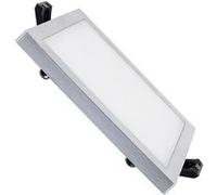 TechBrey Dalle LED 8W Carrée High Lumen Coupe Ø 75mm Argentée 4000K Blanc neutre Blanc