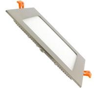 TechBrey Dalle LED Carrée Extra-Plate 12W Coupe 152x152mm Argentée 3000K Blanc chaud Argenté