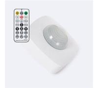 TechBrey Détecteur de Mouvement blanc PIR 360º Spécial Couloirs avec telecommande. Blanc Blanc G