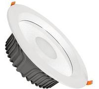 TechBrey Downlight LED 30W Rond COB Coupe Ø 200 mm 6000K Blanc froid Blanc