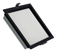 TechBrey Downlight LED 40W Carré Aero 130 lm/W Microprismatique Coupe 210x210 mm Noir 4000K Blanc neutre Noir