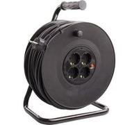 TechBrey Enrouleur Extensible 40m 3x1.5mm avec Système "Anti-Twist" Noir Noir G